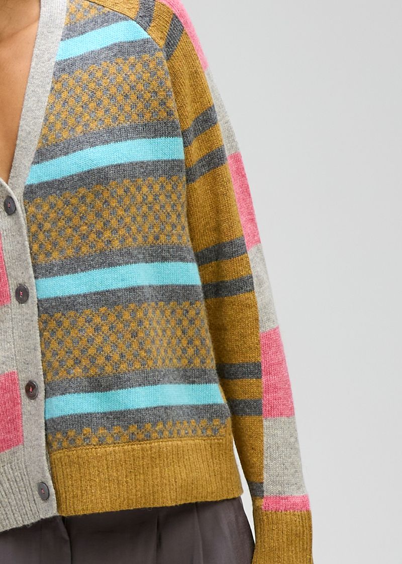 Groove Stripe Cardi- Marl