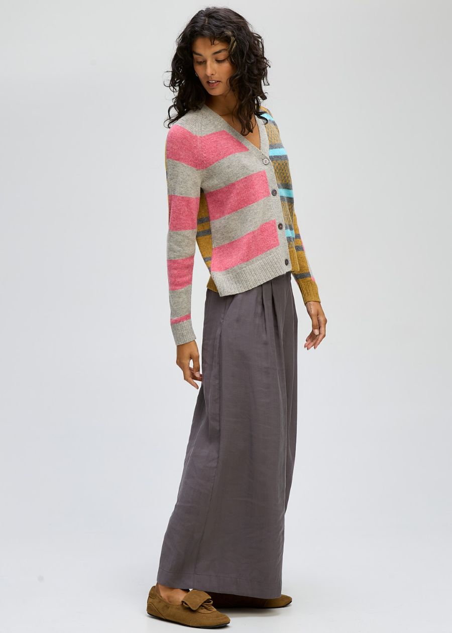 Groove Stripe Cardi- Marl