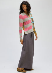 Groove Stripe Cardi- Marl