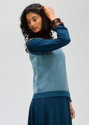 Pattern Vest- Seafoam