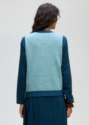 Pattern Vest- Seafoam