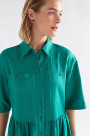 Llinen Light Dress-Deep Teal