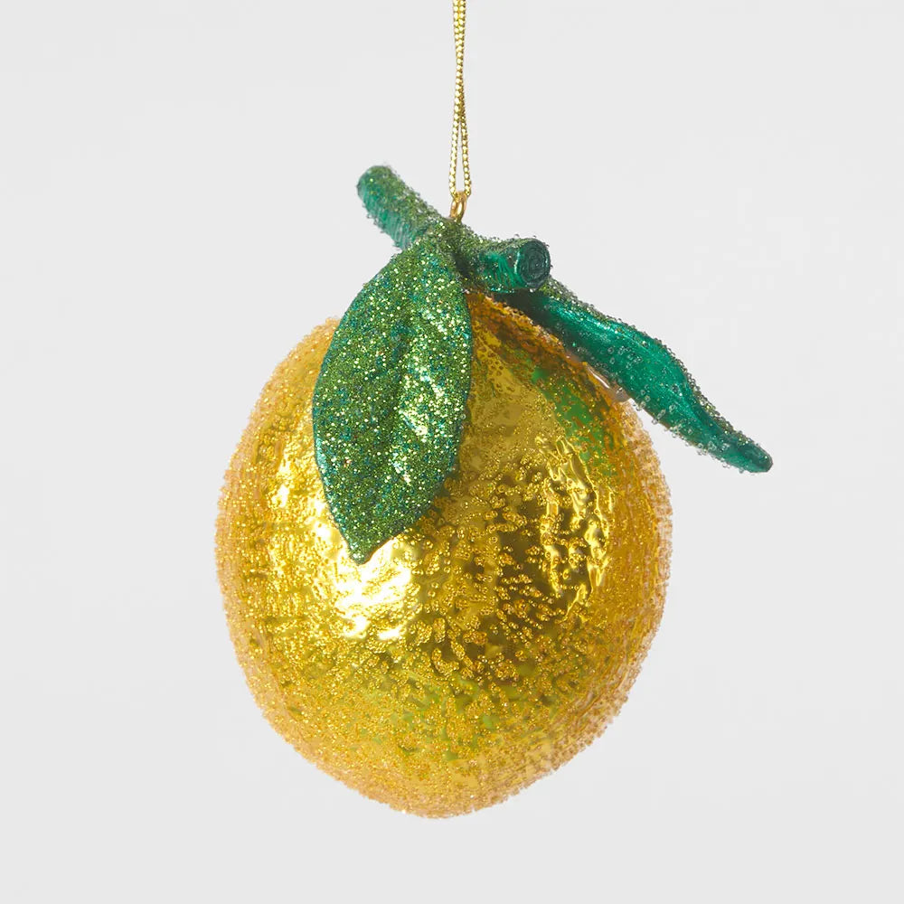 Vixen & Velvet La Dolce Vita Lemon Glitter Decoration