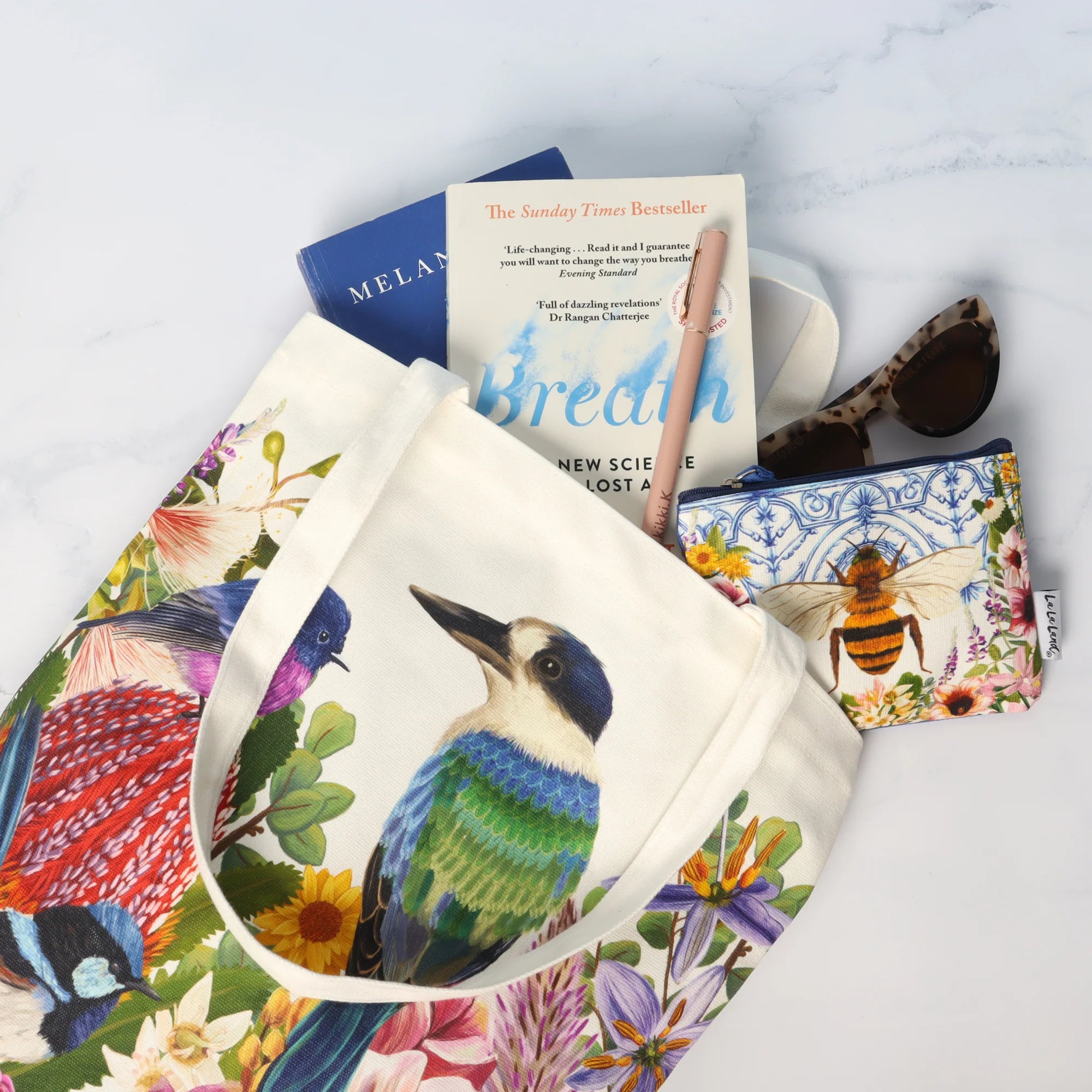 Zippered Tote Bag- Assorted Designs