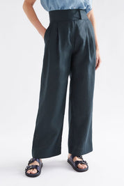 ELK Lejer Linen Pant in Navy