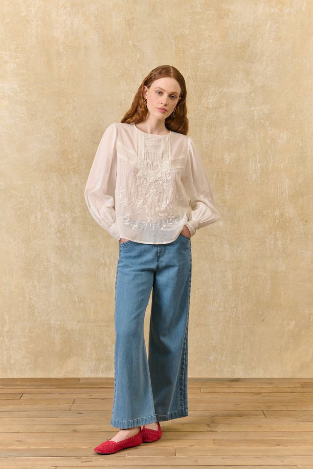 Louise Misha Leonide Blouse Off White | Shop Blouses at Morris et al