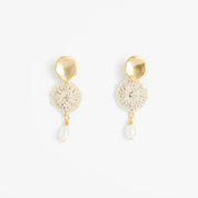Lik Lik Malalo Pearl Drop Earrings in Gold