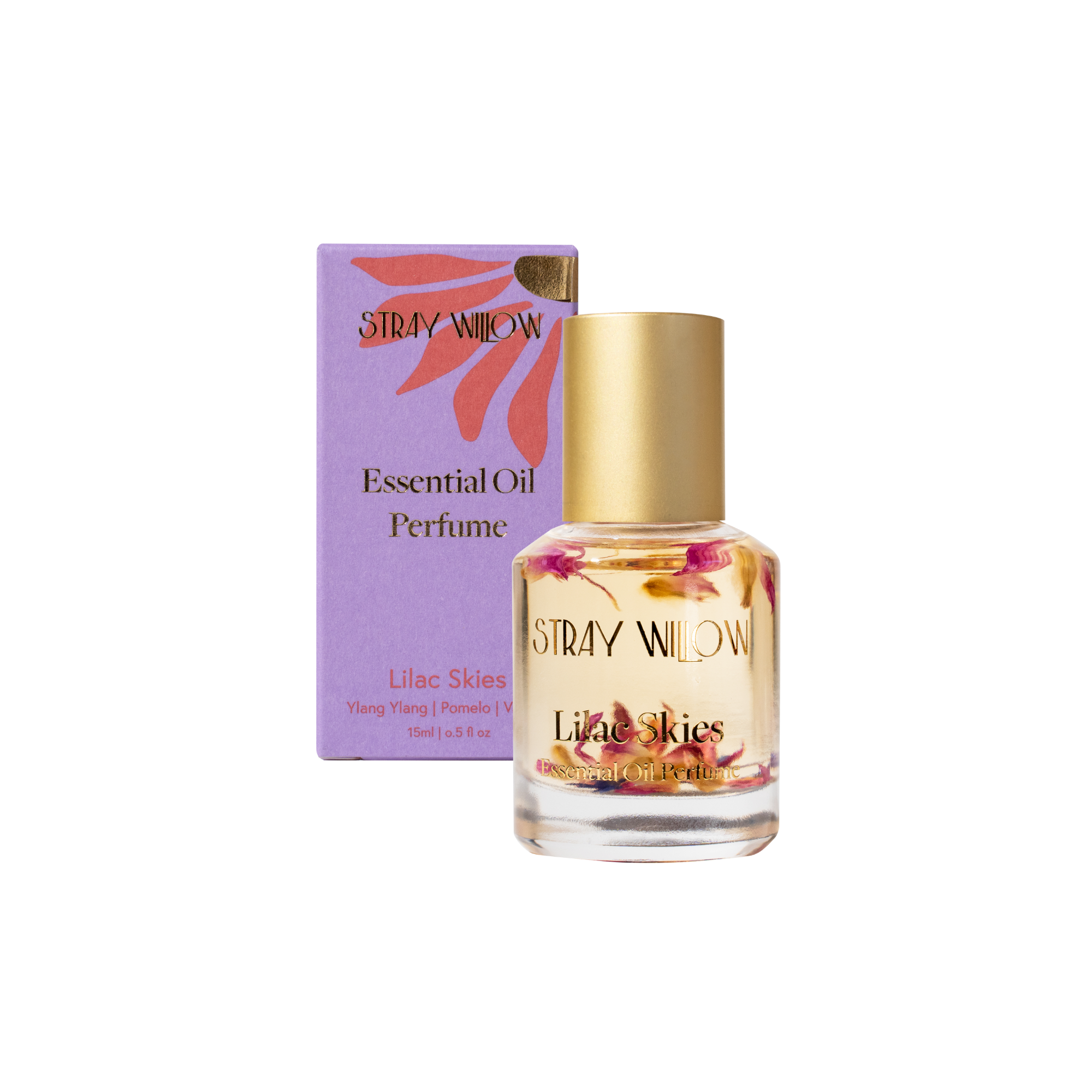 Stray Willow Essential Oil Perfume Roller in Lilac Skies
