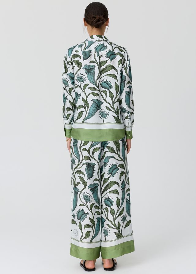 Linne Silk Shirt- Botanica