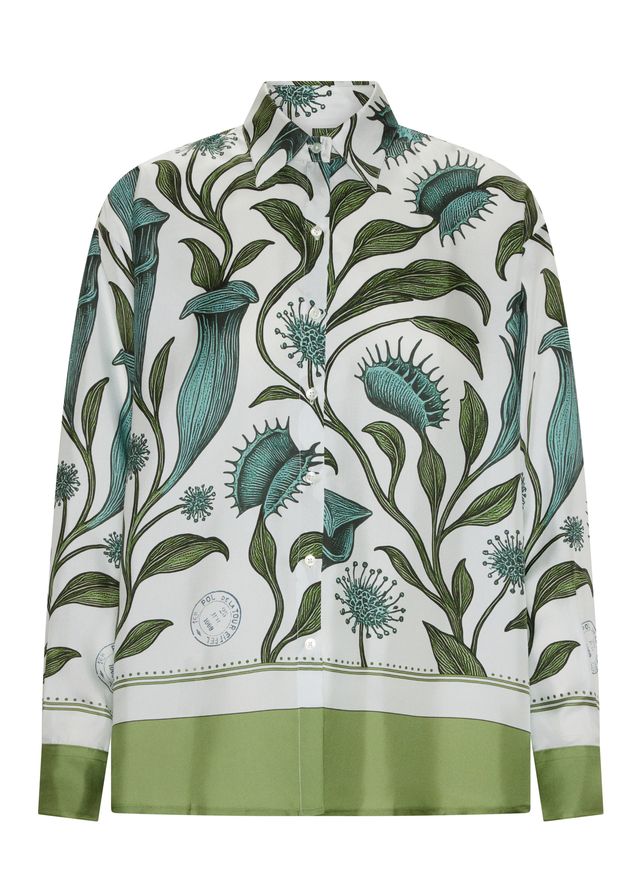 Linne Silk Shirt- Botanica