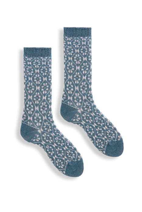 Women's Aster Flower Wool Cashmere Socks