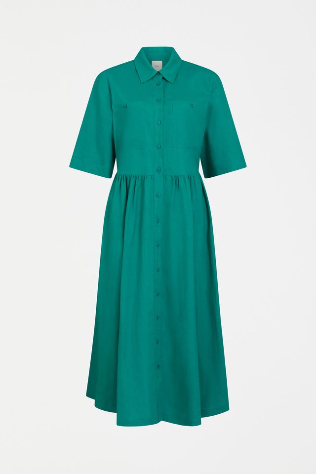 Llinen Light Dress-Deep Teal