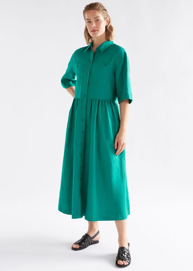ELK Llinen Light Dress in Deep Teal