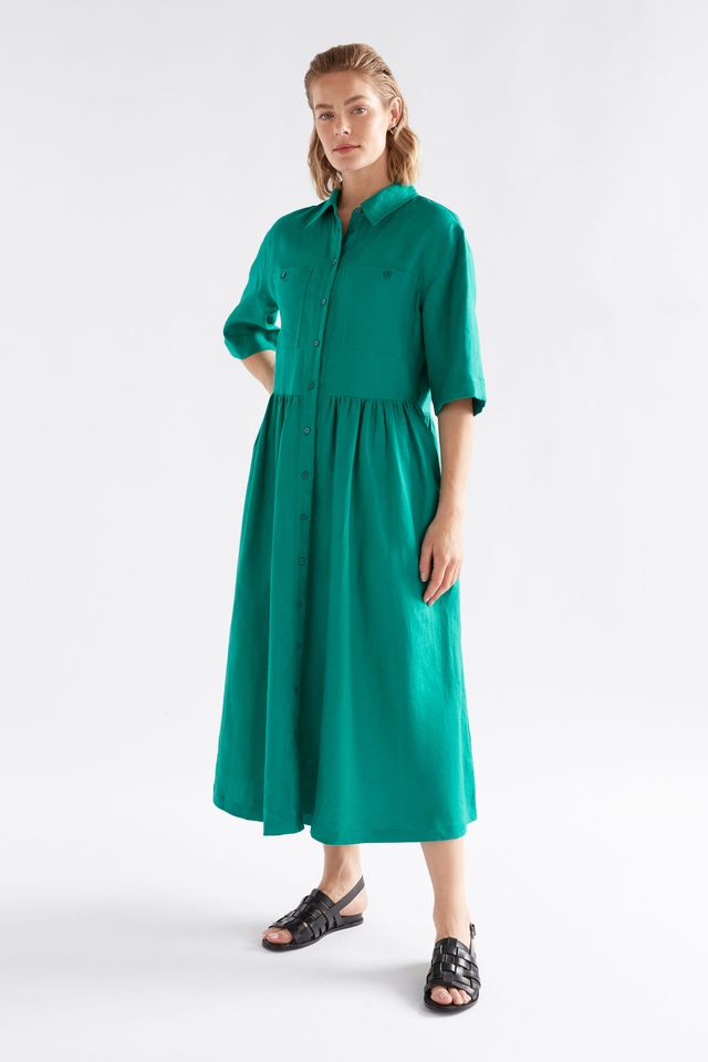 ELK Llinen Light Dress in Deep Teal