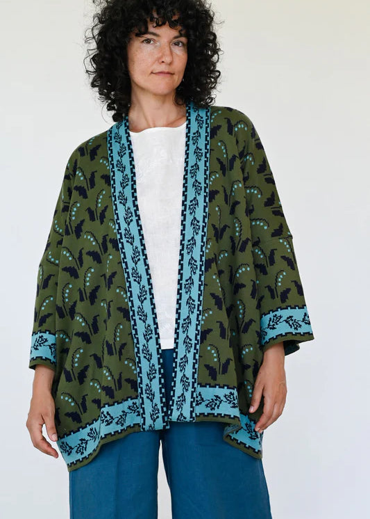 Lola Cotton Cardigan in Bluebells