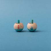 Little Worlds Wooden Spinning Tops