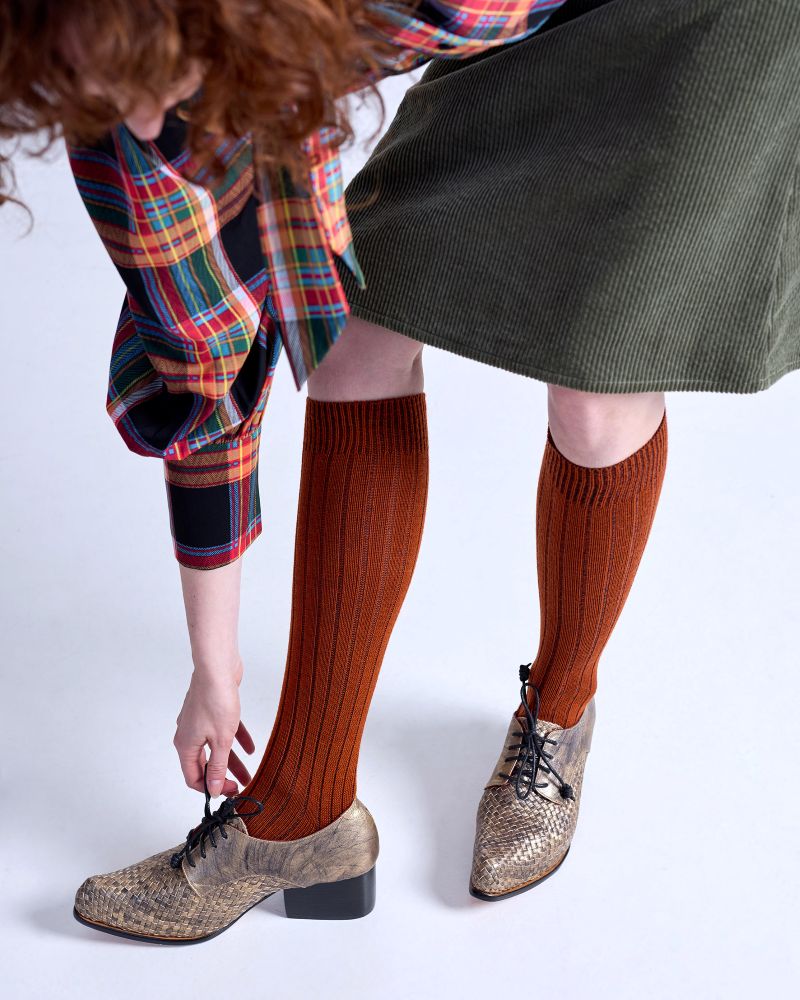 Long Rib Wool Socks