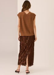 Loren Cable Vest- Toffee