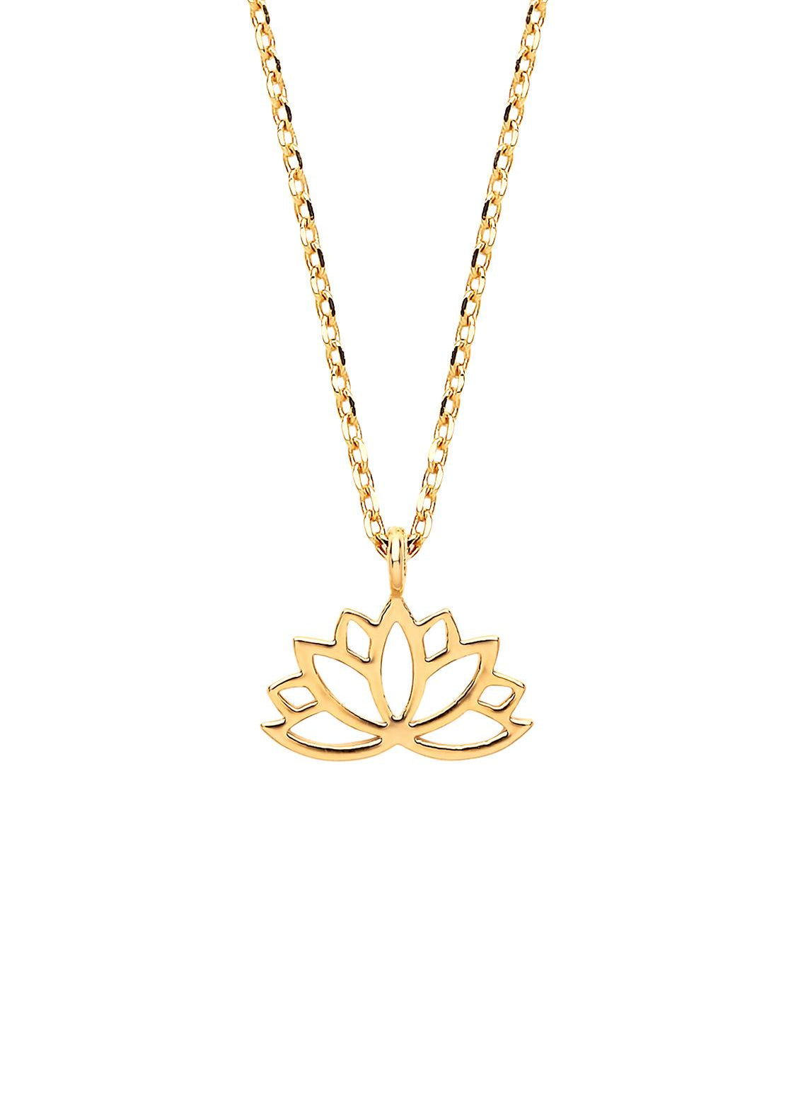 Estella Bartlett Lotus Flower Cut Out Necklace Gold