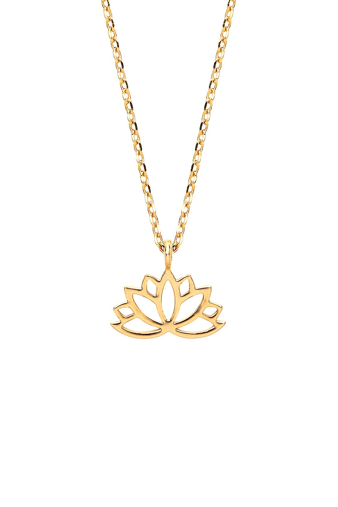 Estella Bartlett Lotus Flower Cut Out Necklace Gold