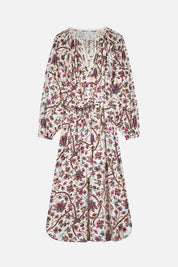 Marti Dress- Cream Bluebell Grove