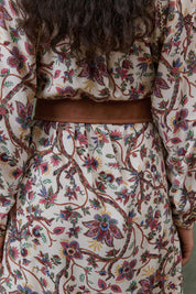 Marti Dress- Cream Bluebell Grove
