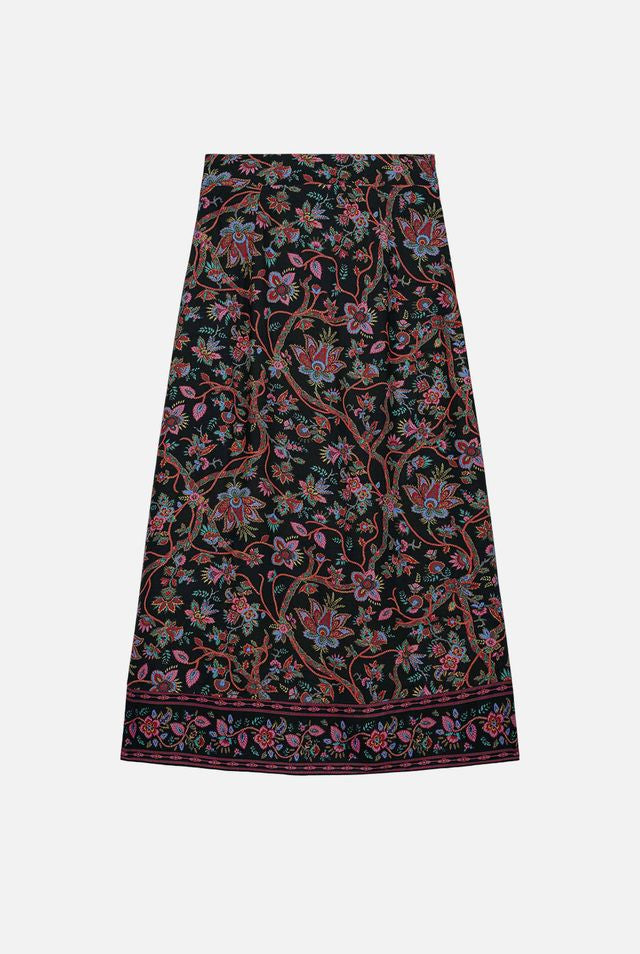 Isa Skirt- Black Bluebell Grove