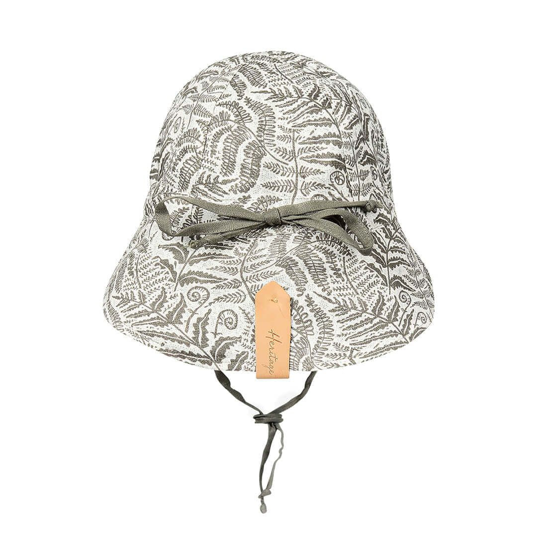 'Lounger' Reversible Flap Sun Hat- Fern