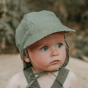 'Lounger' Reversible Flap Sun Hat- Fern