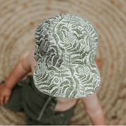 'Lounger' Reversible Flap Sun Hat- Fern