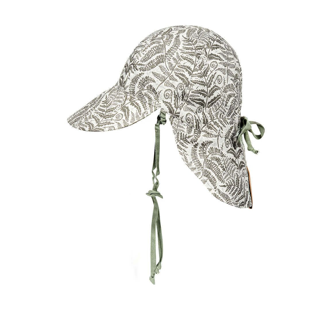 'Lounger' Reversible Flap Sun Hat- Fern
