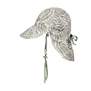 'Lounger' Reversible Flap Sun Hat- Fern