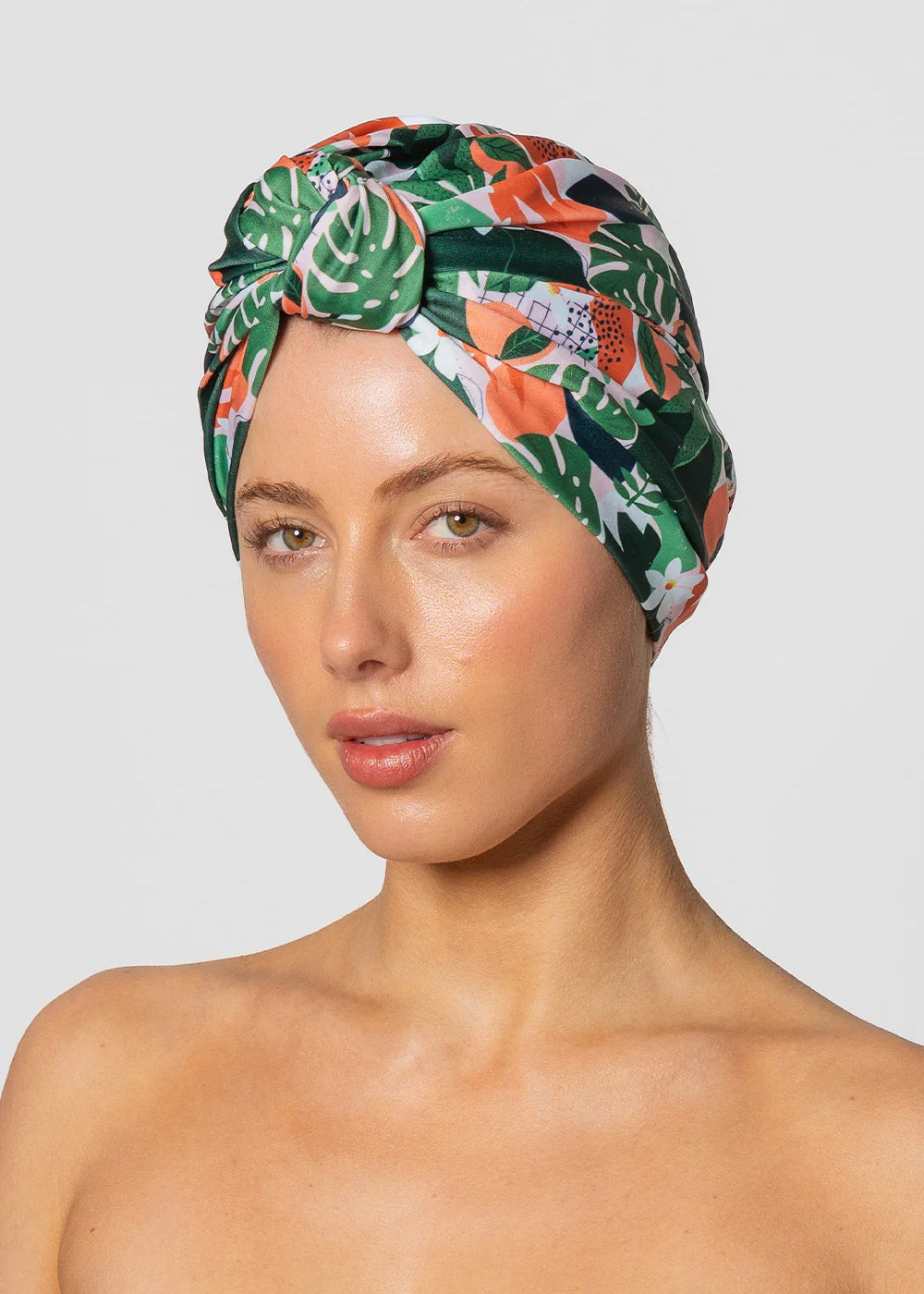 Louvelle Dahlia Shower Cap- Big Hair in Peach Bellini