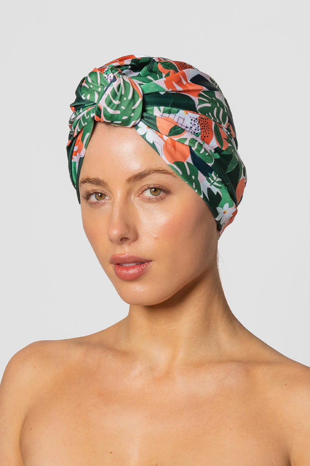 Louvelle Dahlia Shower Cap- Big Hair in Peach Bellini