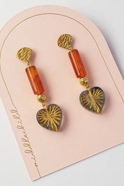 Middle Child Lucky In Love Earrings in Amber