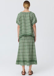 Lume Skirt- Linen Check