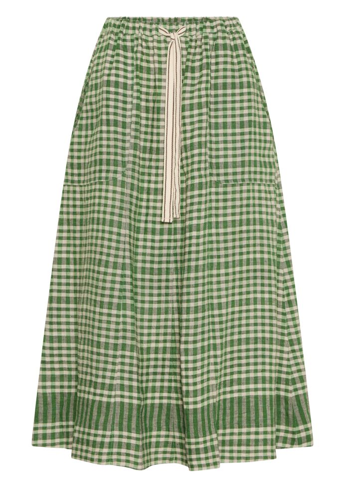Lume Skirt- Linen Check