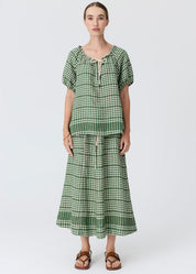 Lume Skirt- Linen Check