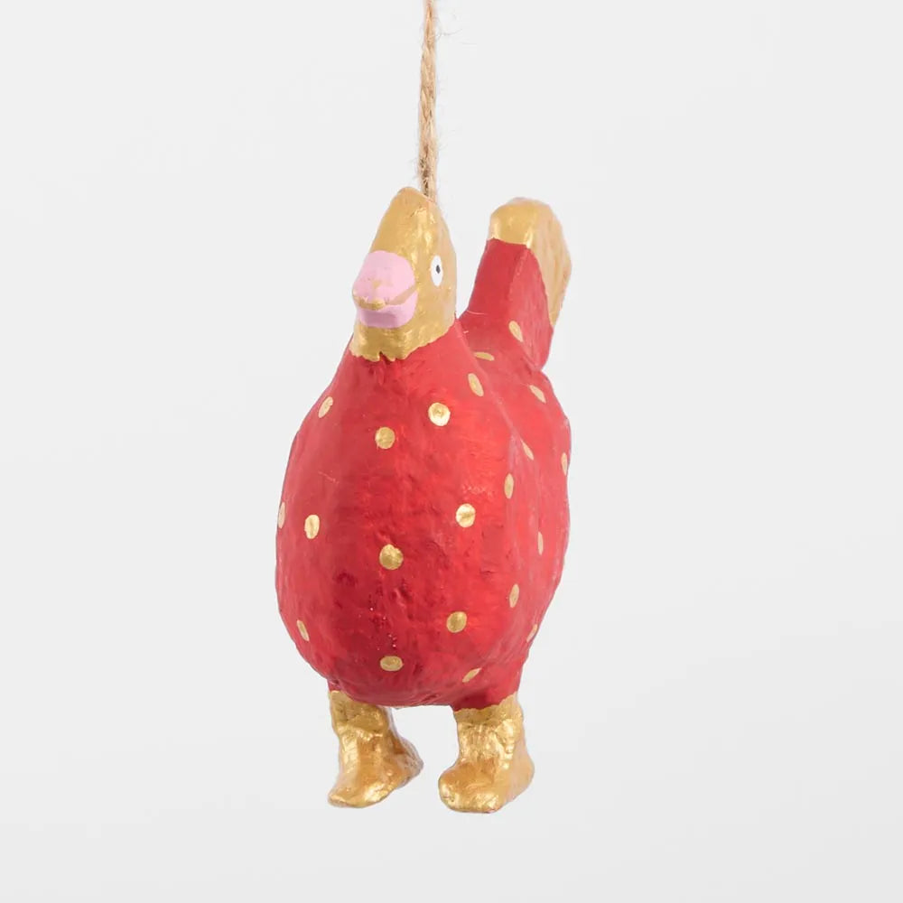 MacheRedSpottyChickenDecoration1.webp