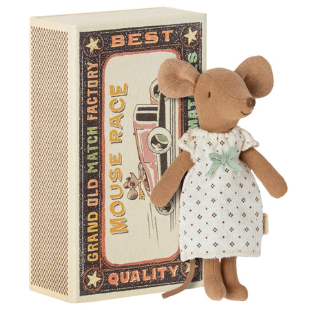 Maileg Big Sister Brown Mouse in Matchbox
