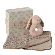 Maileg Bunny Rattle Set in Powder