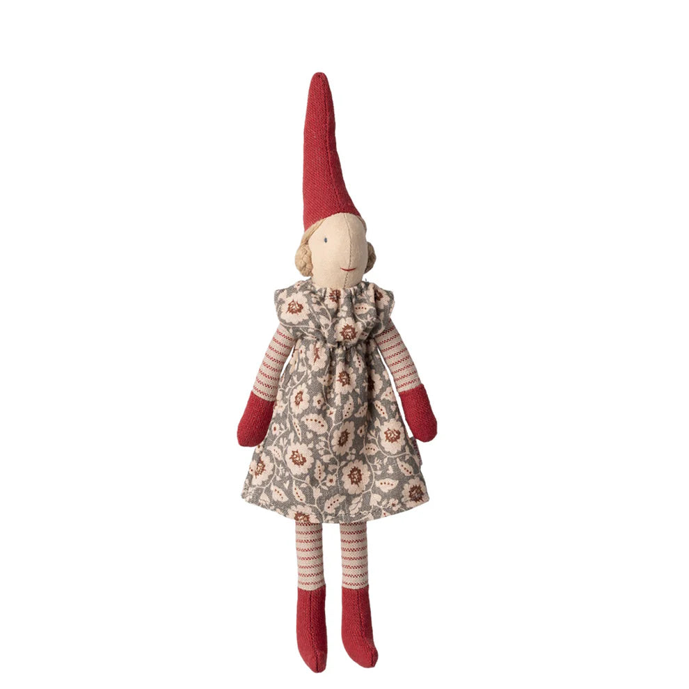 Maileg Pixy Girl in a Winter Mint Dress size 1