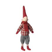 Maileg Pixy Boy Size 1 in a Red Checkered Shirt