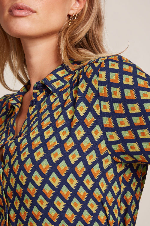 Maisie Blouse- Pebble Woven