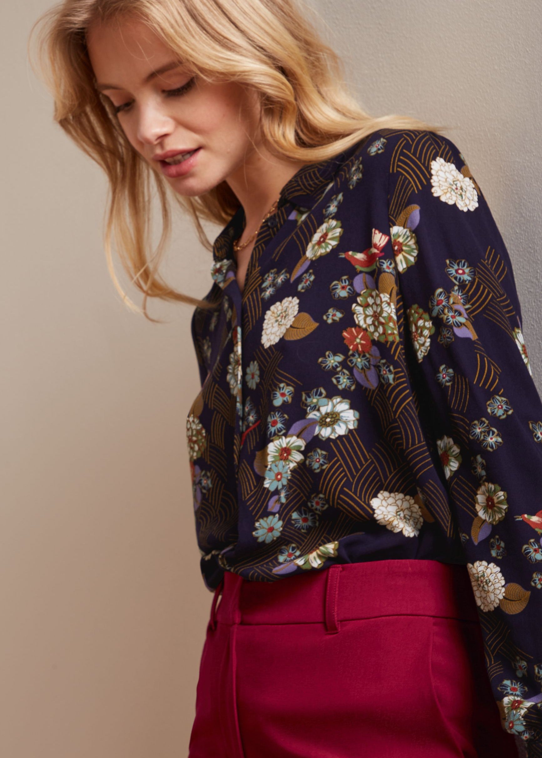 Kingh Louie Maisie Blouse in Rising print