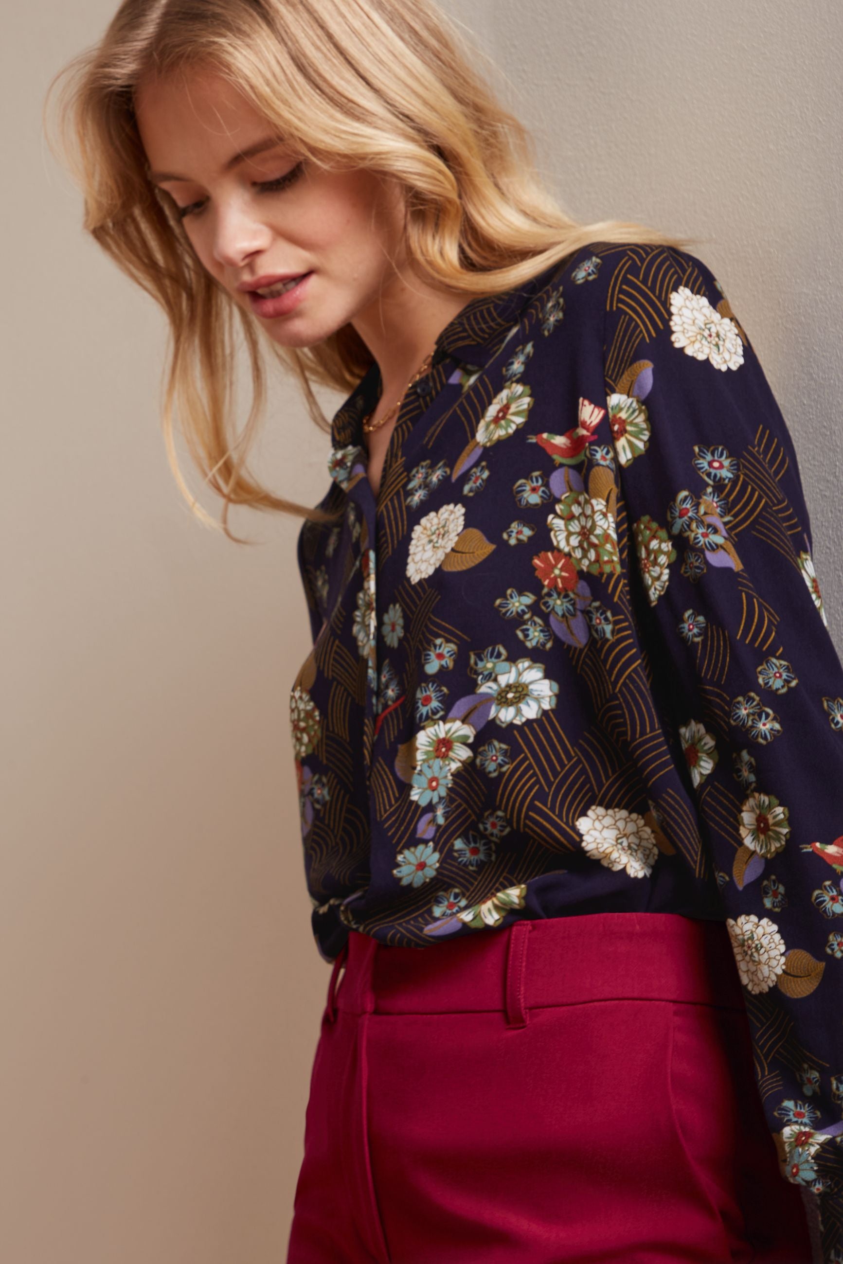 Kingh Louie Maisie Blouse in Rising print