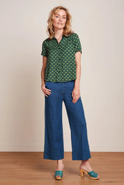 King Louie Maisie Blouse in Toulouse Dobby print