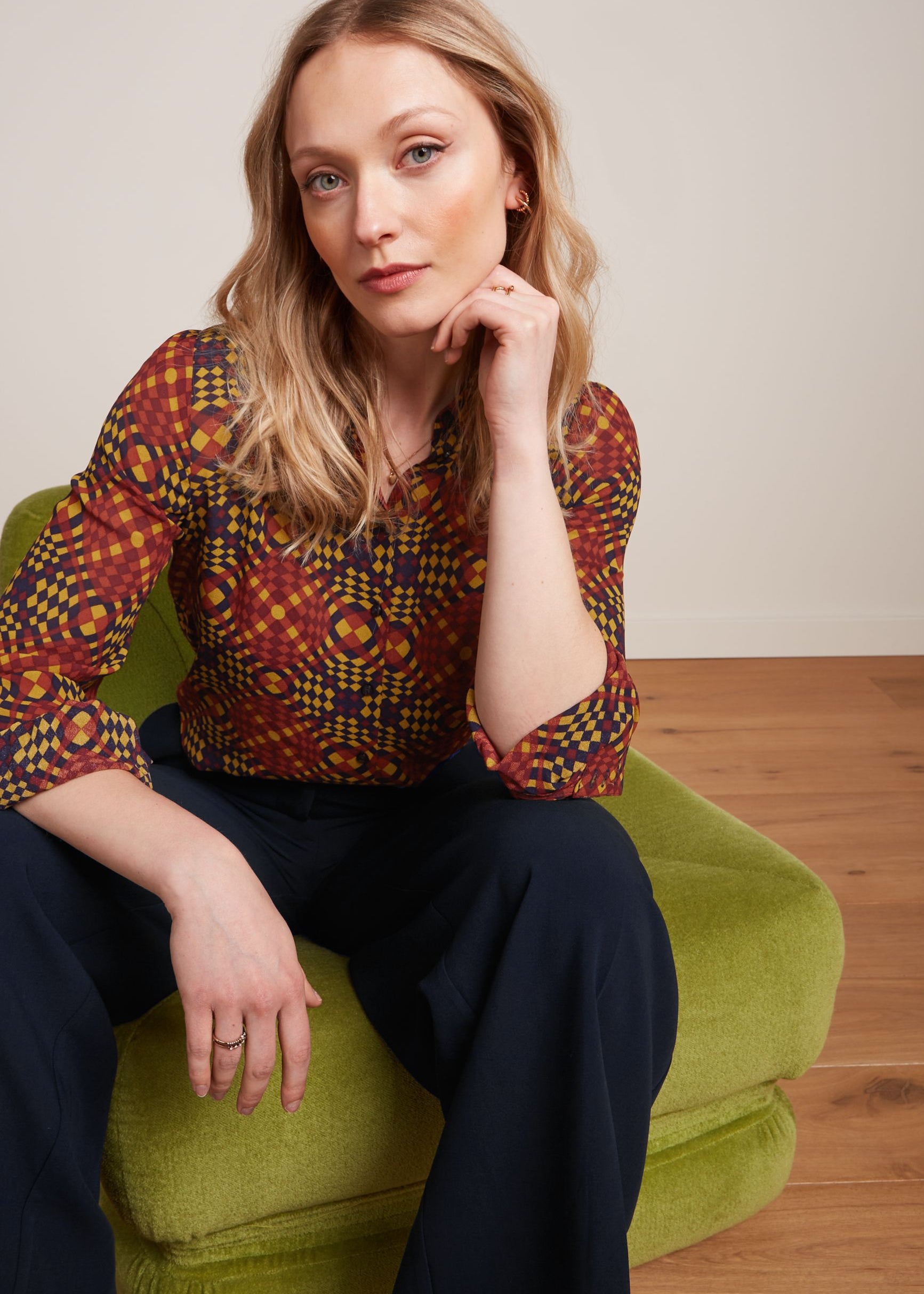 King Louie Maisie Blouse in Zesty print