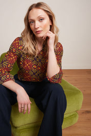 King Louie Maisie Blouse in Zesty print