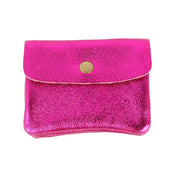 Metallic Leather Coin Purse